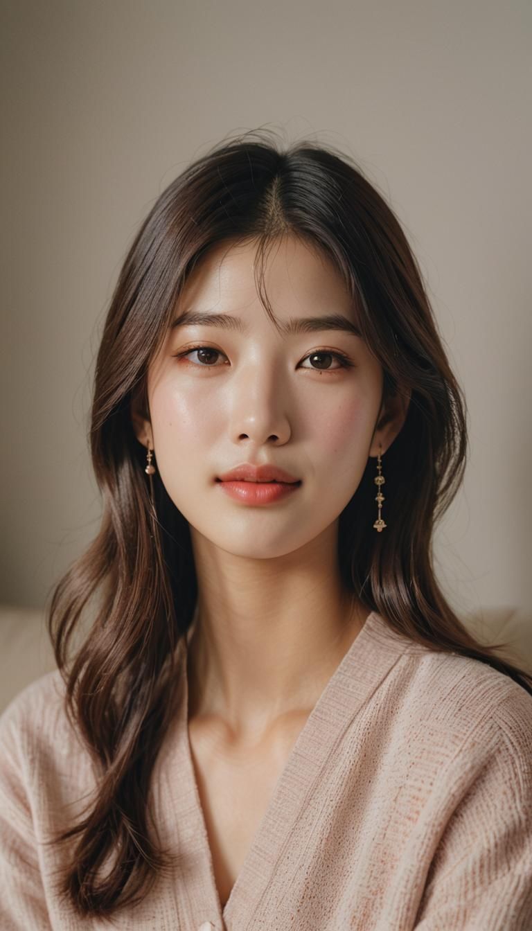 Bae Suzy Portrait with Soft Lighting and Bokeh