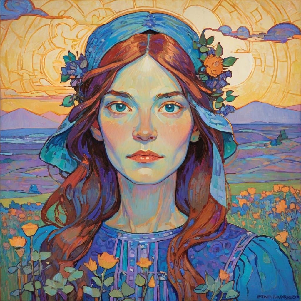 Landscape Painting by Florence Harrison and Erin Hanson