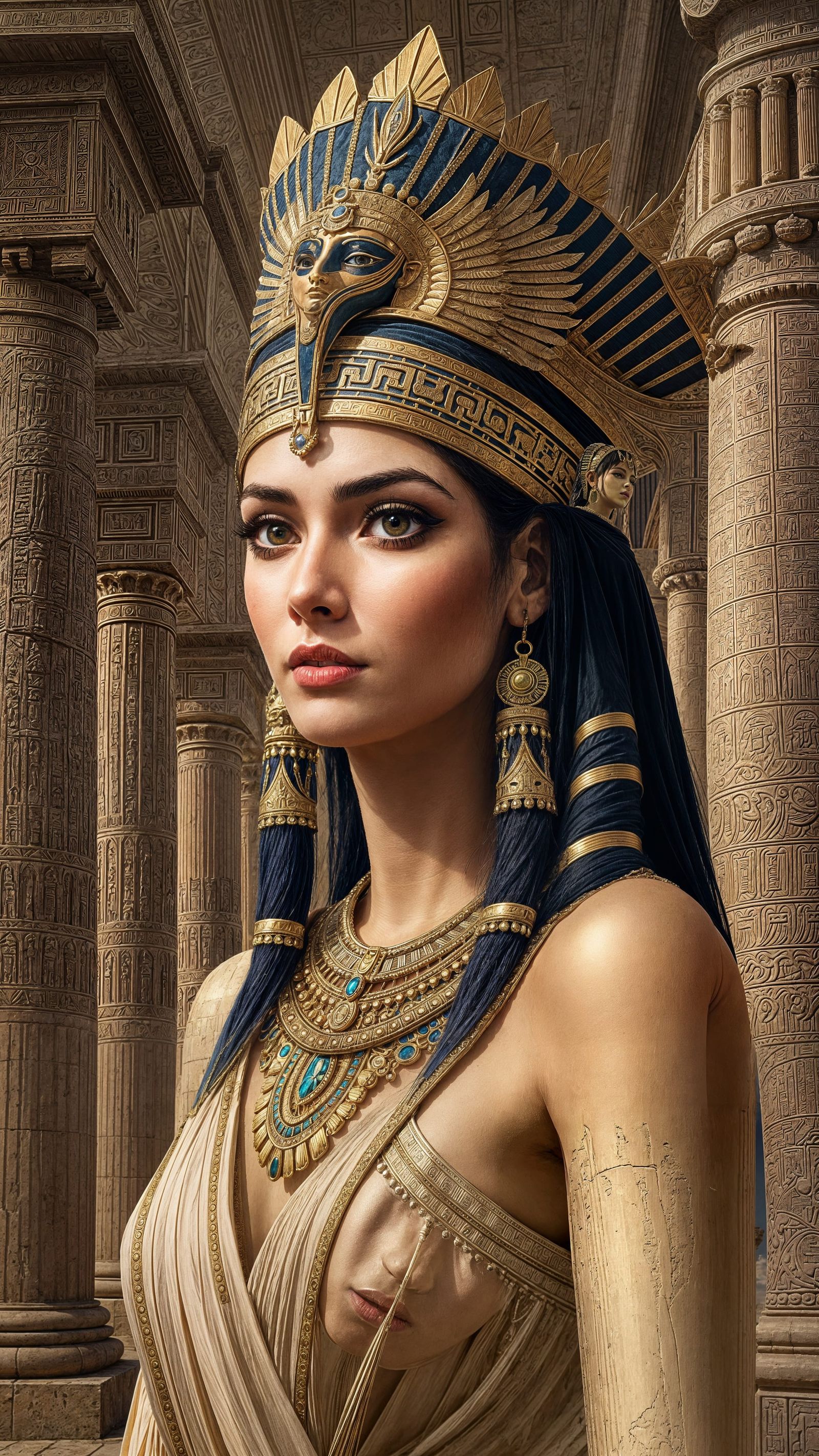 Egyptian Queen Cleopatra's Majestic Beauty