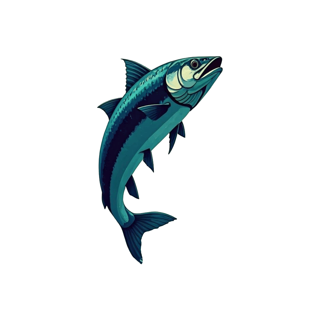 Swordfish Pixel Art Jumping Out of Water