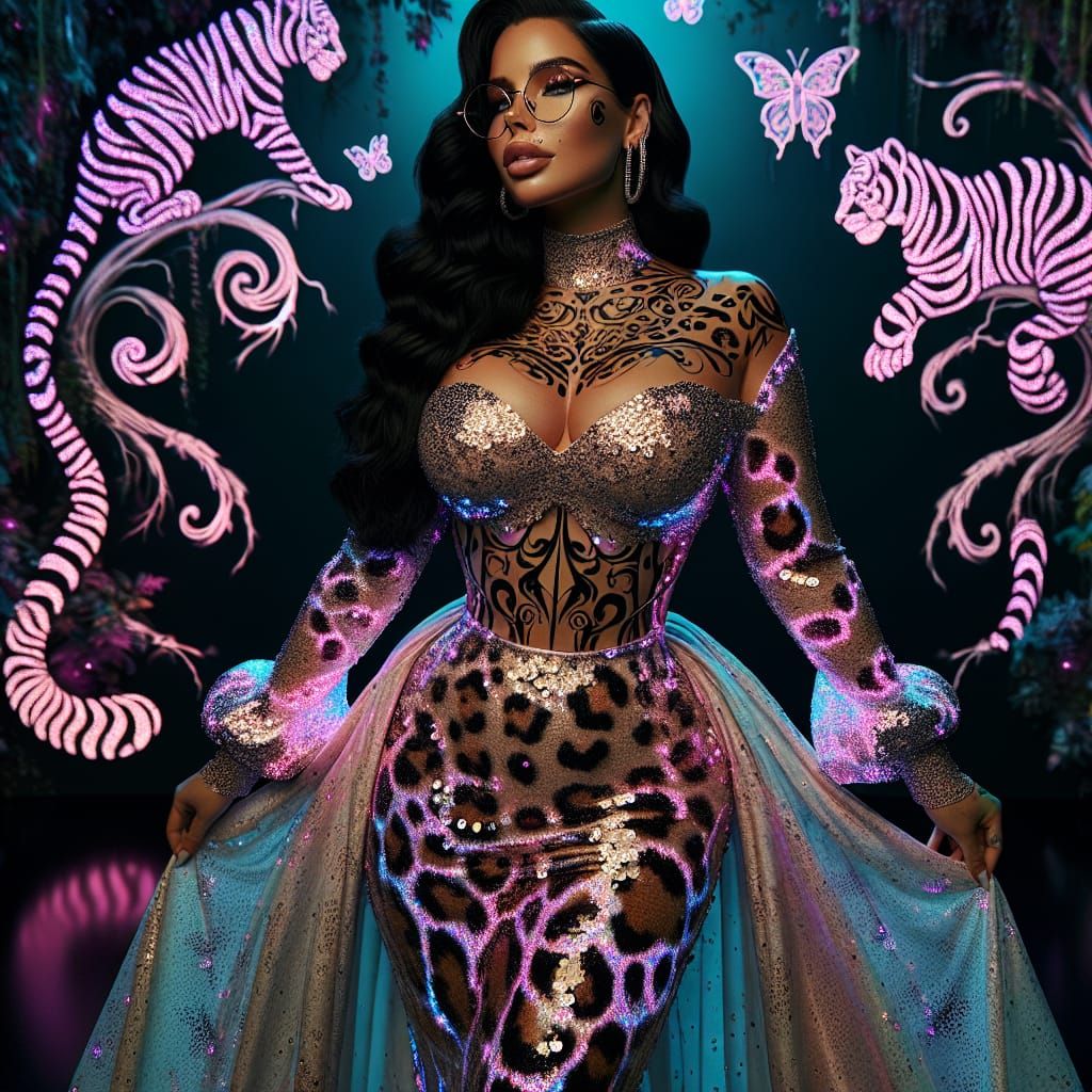 Goth Latina Goddess in Tropical Jungle