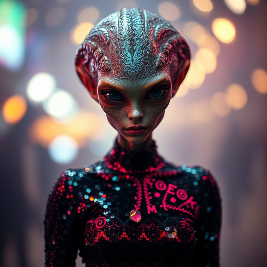 Otherworldly Being in Sequins, Macro Lens View