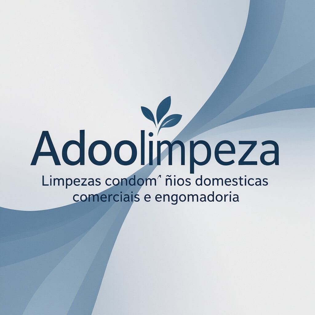 AdooLimpeza Vector Logo Design in Blue and White
