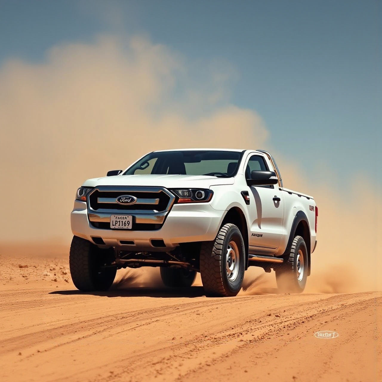 White Ford Ranger 2017 Simple Cab 4x4