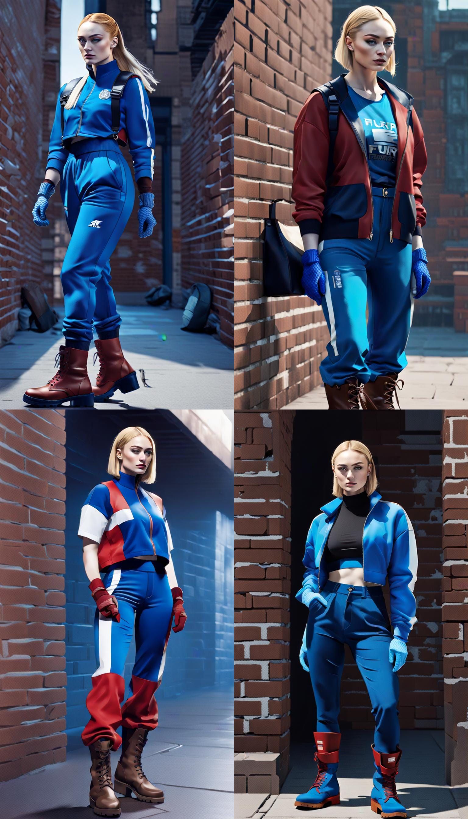 Anime-Style Portrait of Woman in Sports Top