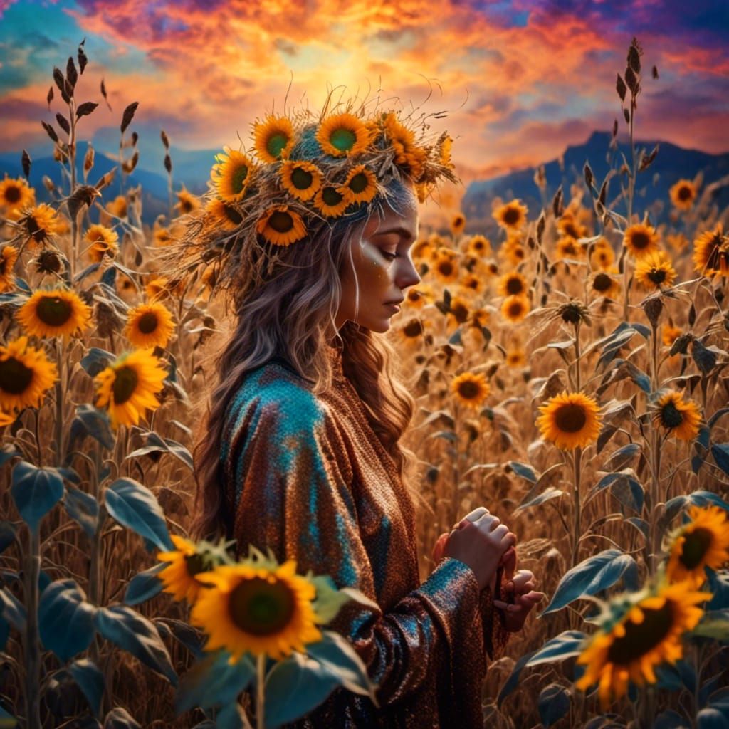 Luminous Lughnasadh Bonfire with Harvest Bounty