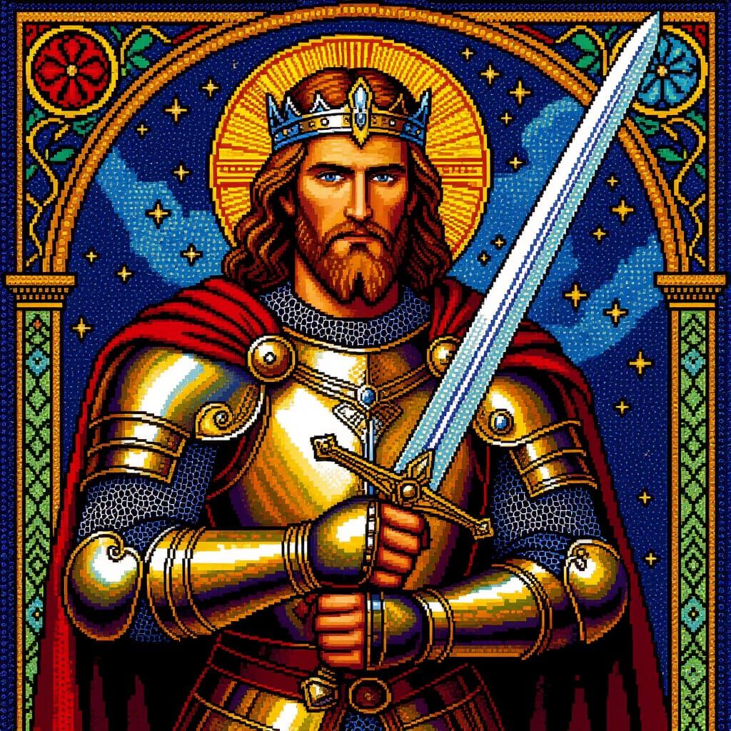 Pixel Art King Arthur