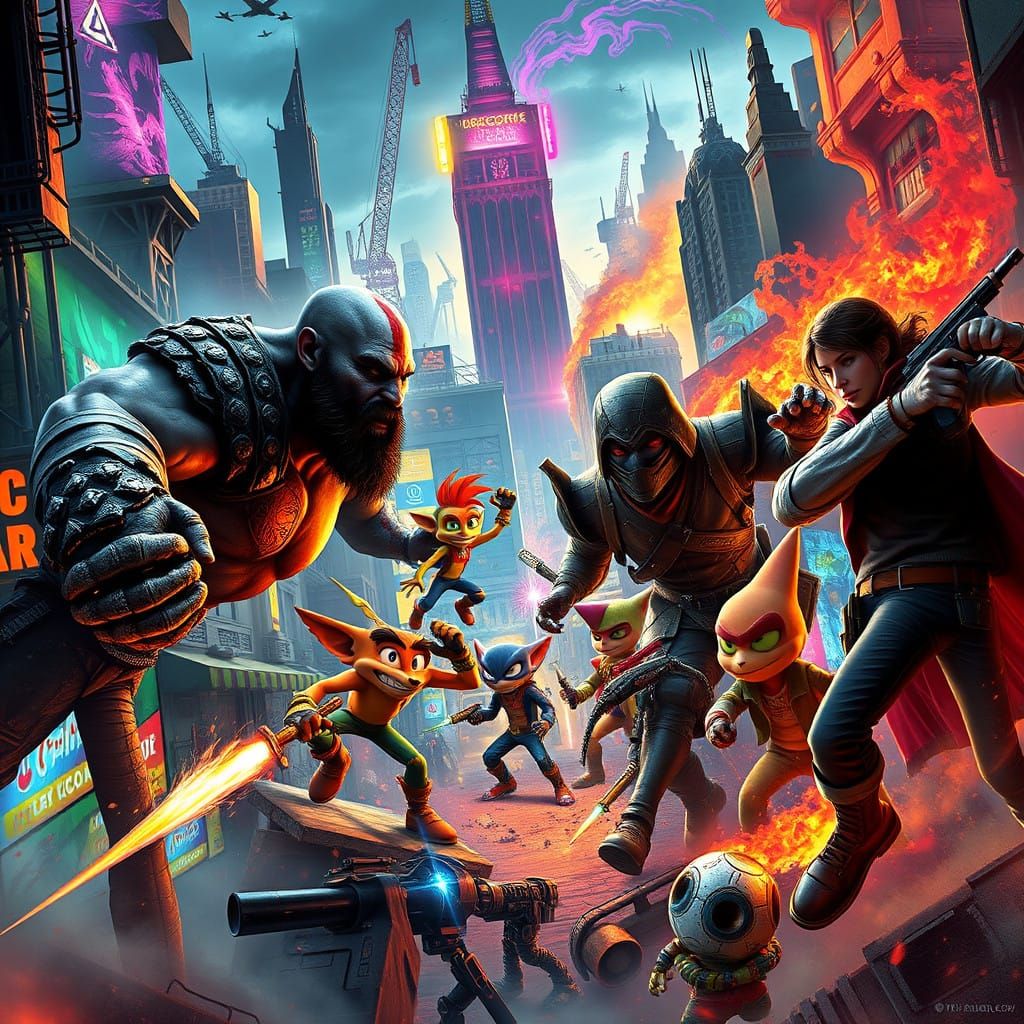 PlayStation Heroes Unite in Epic Battle