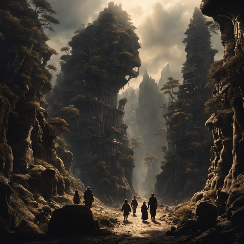 Ethereal Realm of Shadows in Hyper Realistic Digital Art