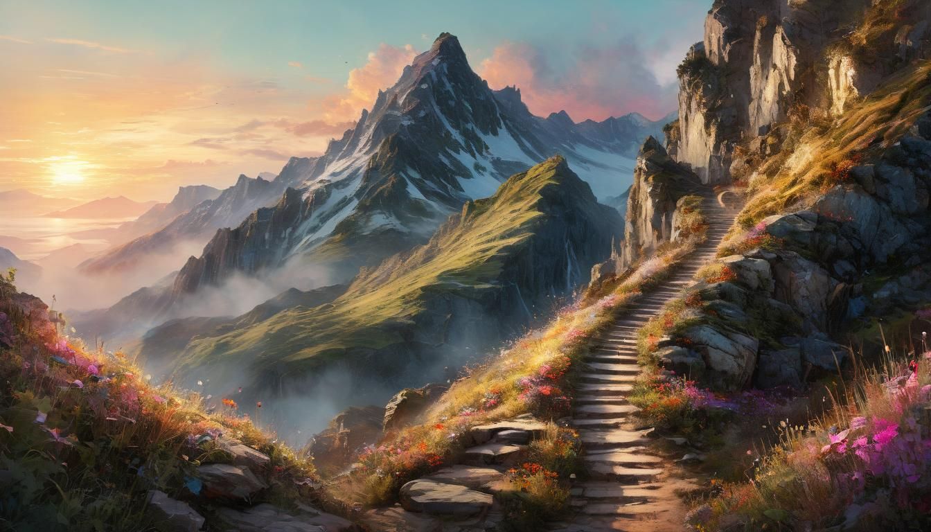 Mountain Path Painting