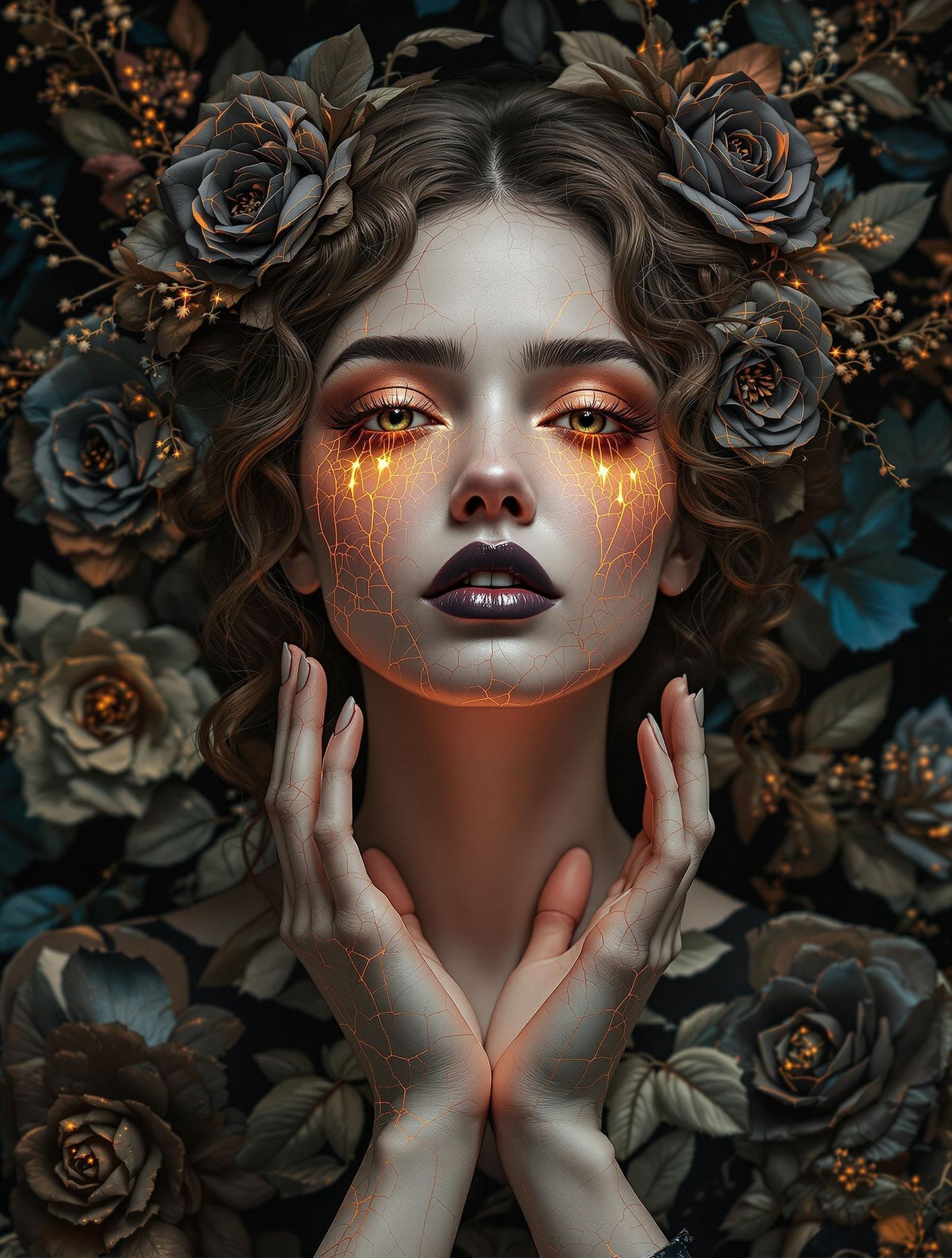 Midnight Garden Beauty with Fractured Beauty