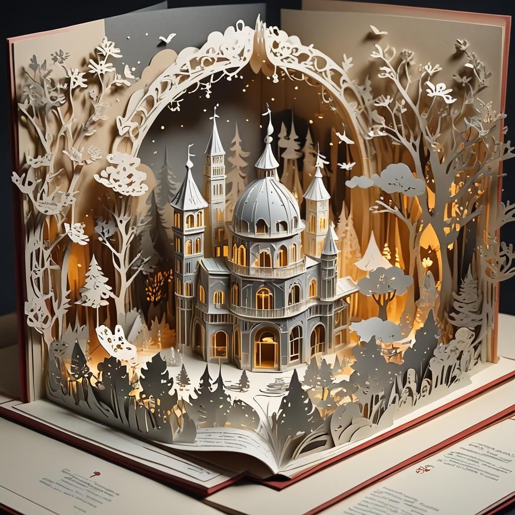 Captivating Pop-Up Book Illustration