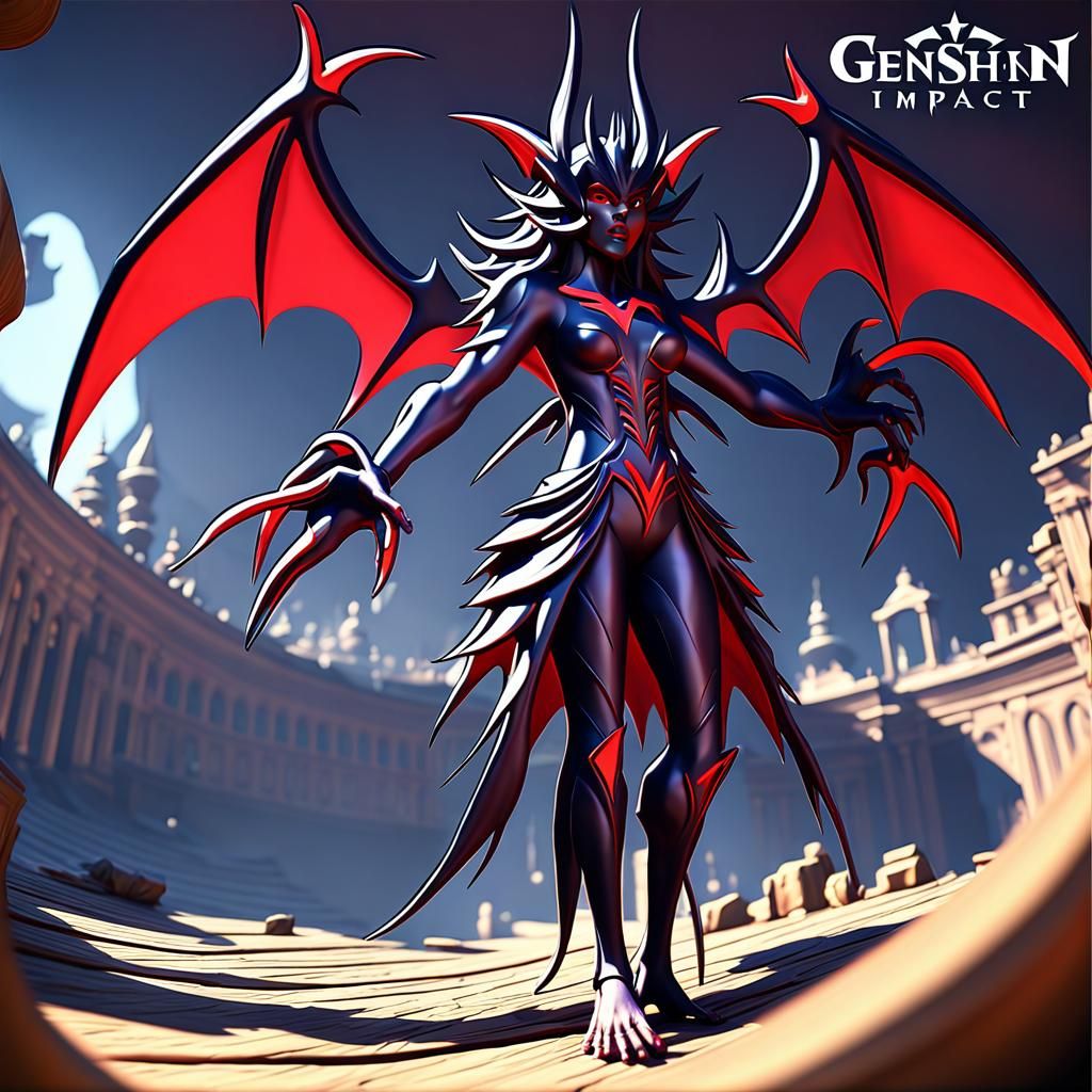 Anime Vampire Queen in Detailed 3D Art