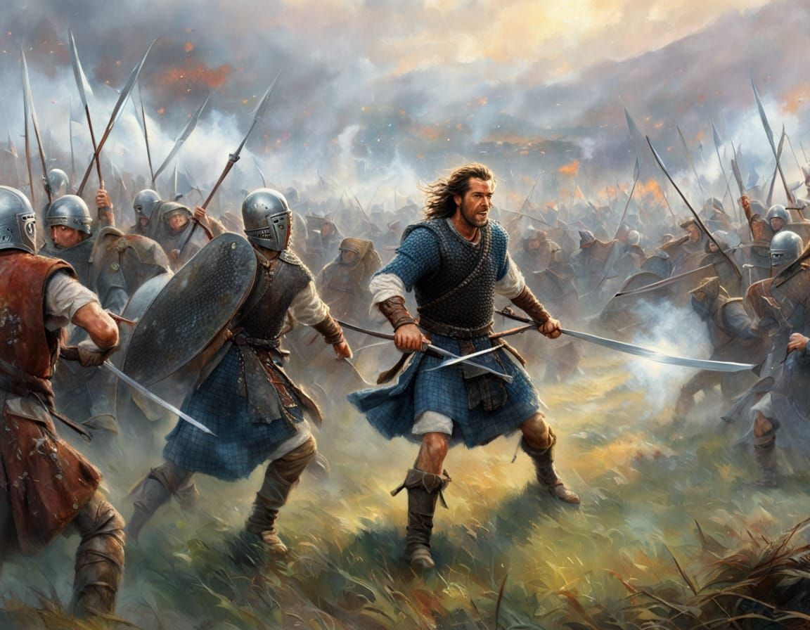 Ethereal Battle Scene in Hyperdetailed Mist