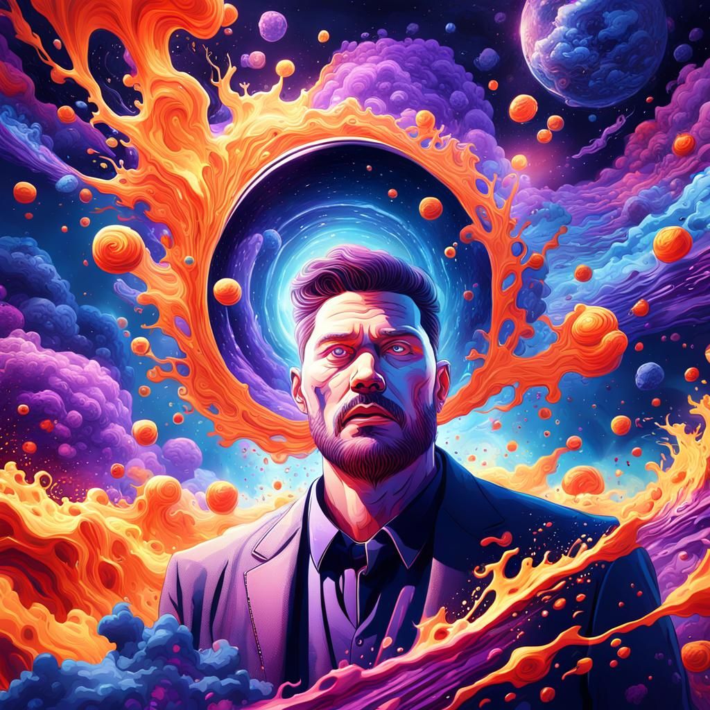 Splendid Cosmic Reckoning in Vibrant Cosmic Colors