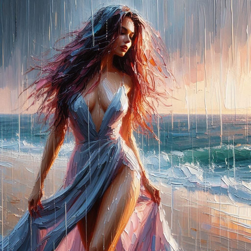 Silhouette Dancing in the Rain