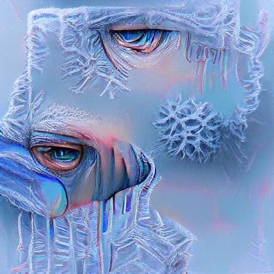 AI Interpretation of Cold: A Frozen Landscape