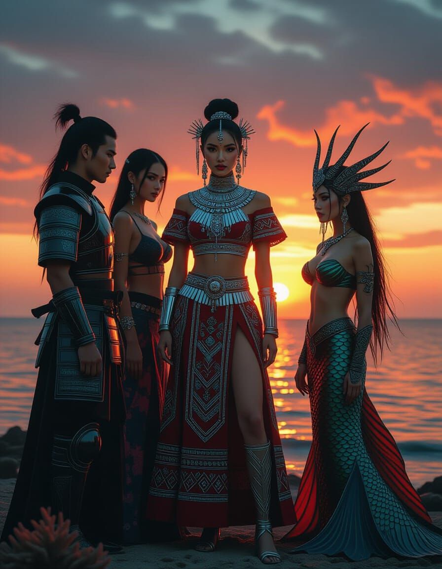 A beautiful Hmong woman with a curvy figure, wearing a short...