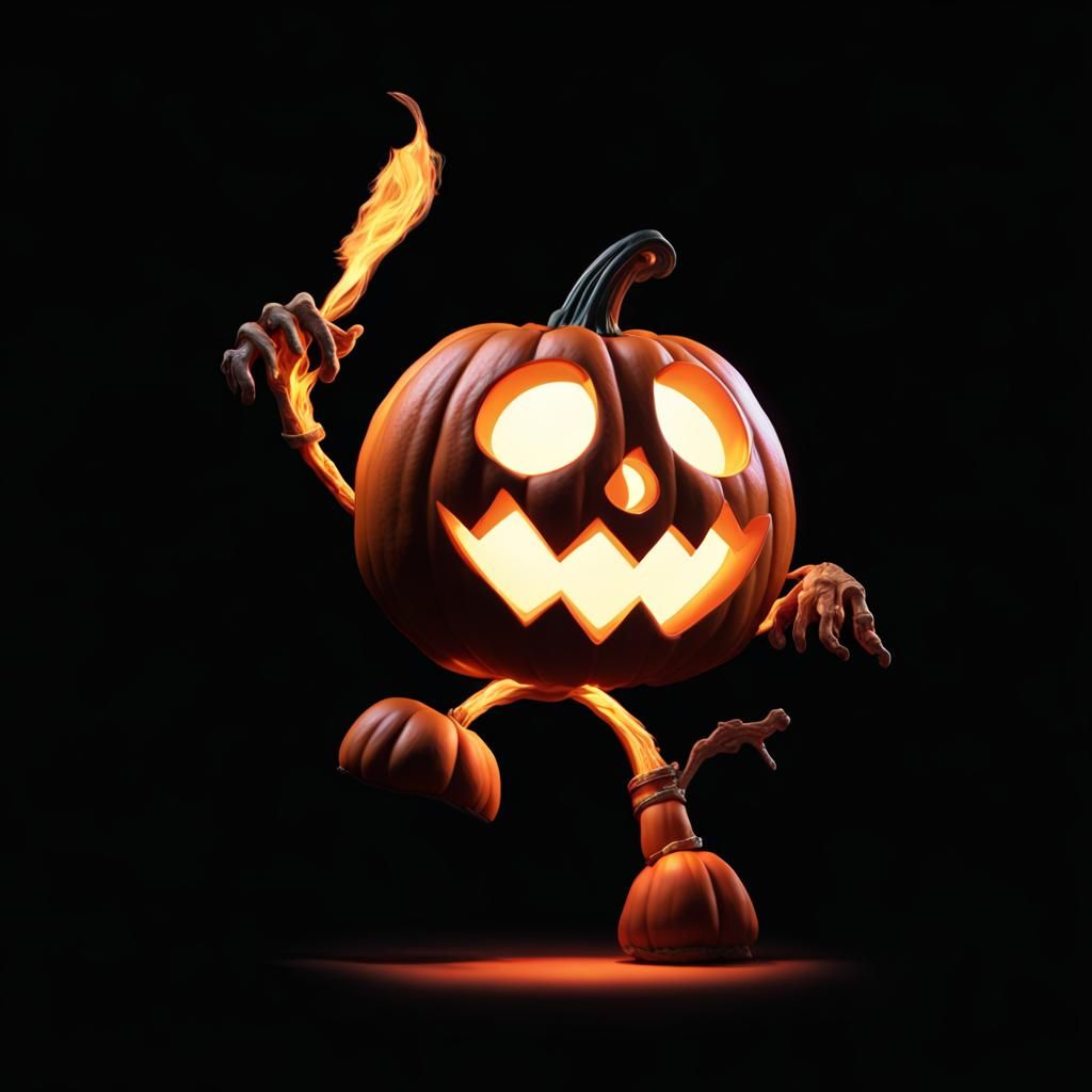 Pumpkin Craving Brought to Life: Pixar-Style 3D Art
