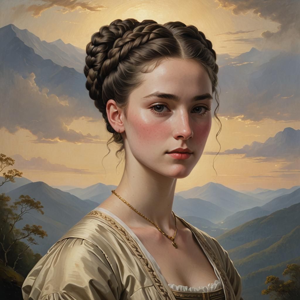 Neoclassical Portrait of a Woman in Soft Light