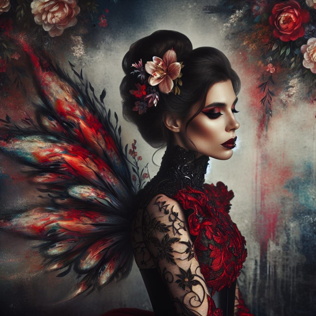 Gothic Goddess Unveiled in Ethereal Beauty