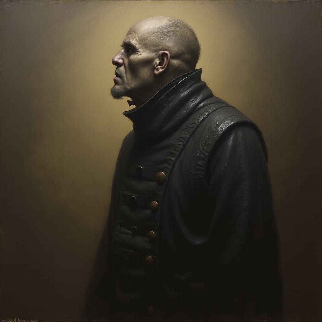 Dark Realism in Grim Painting Style