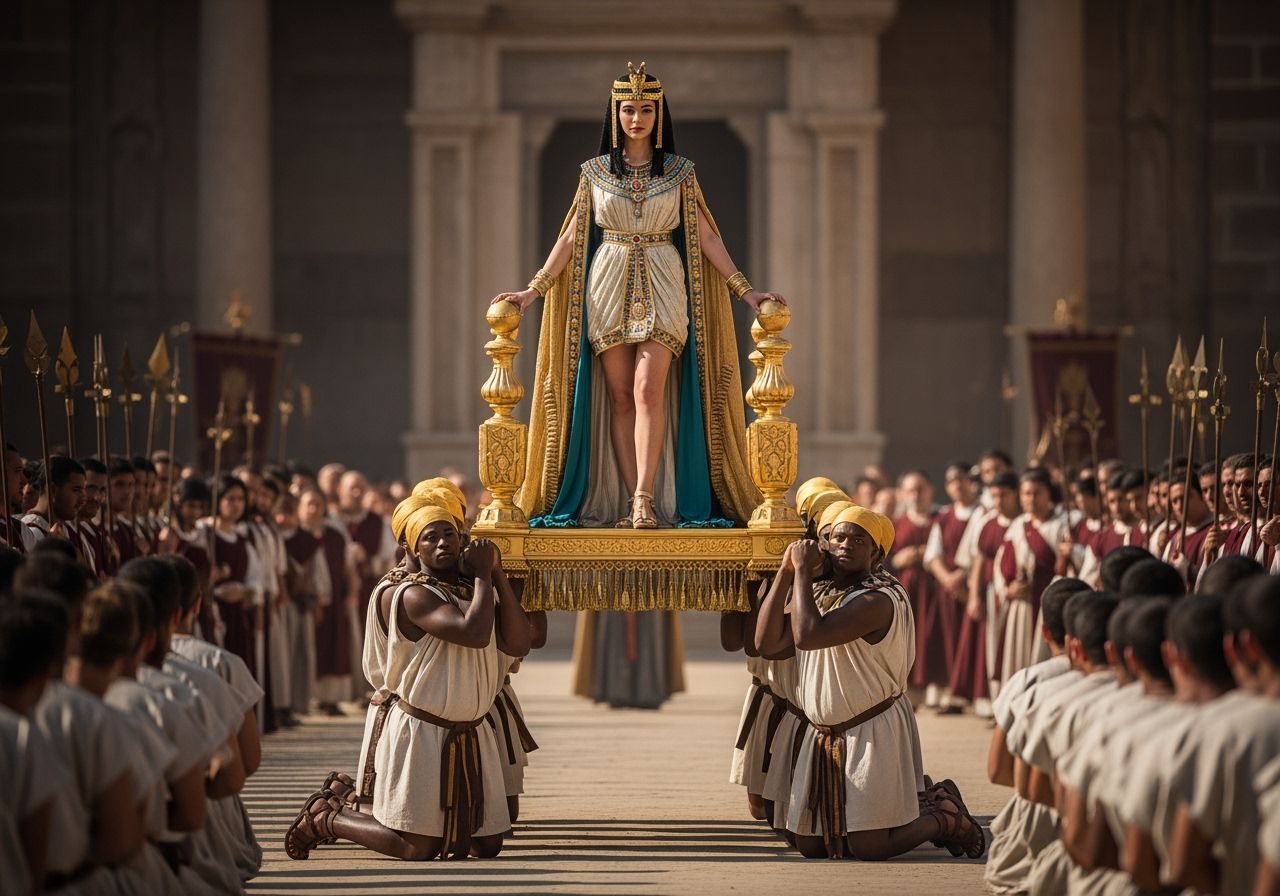 Egyptian Queen's Parade through Ancient Rome