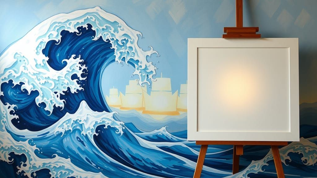 Painter Coaxes Ocean Shapes from Brushstrokes in Magical Rea...