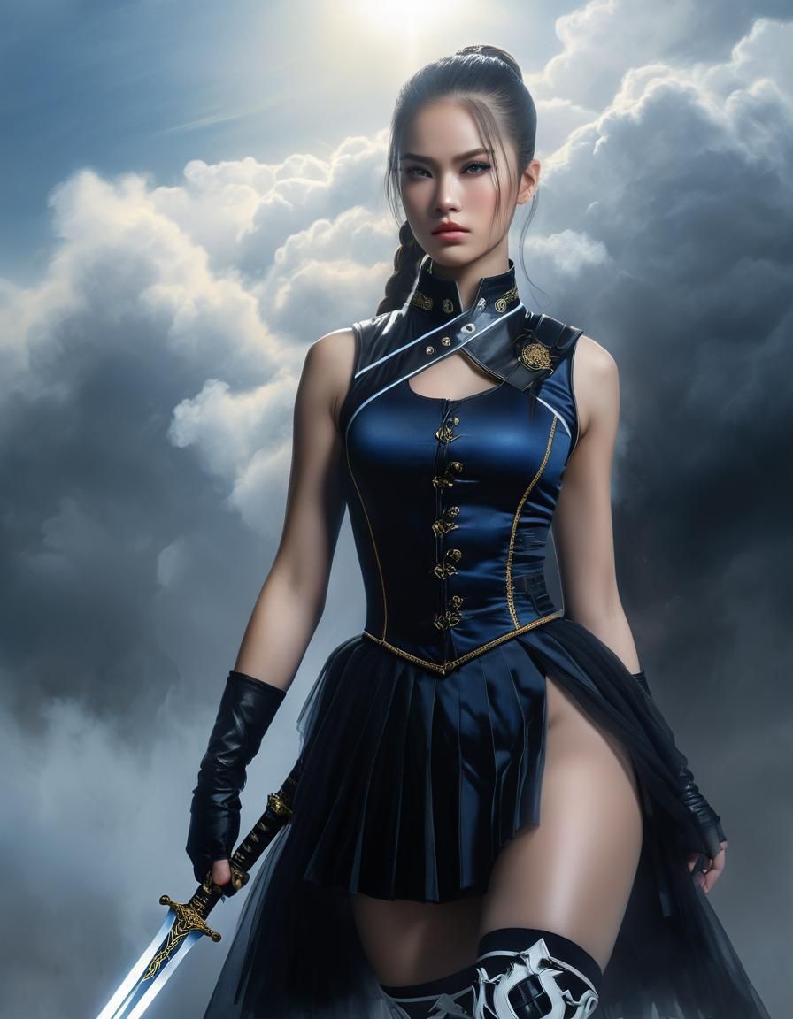 Eve from Stellar Blade: Oil Painting Portrait