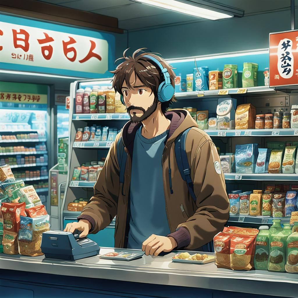 Cashier's Anime Adventure Dream: Studio Ghibli Style