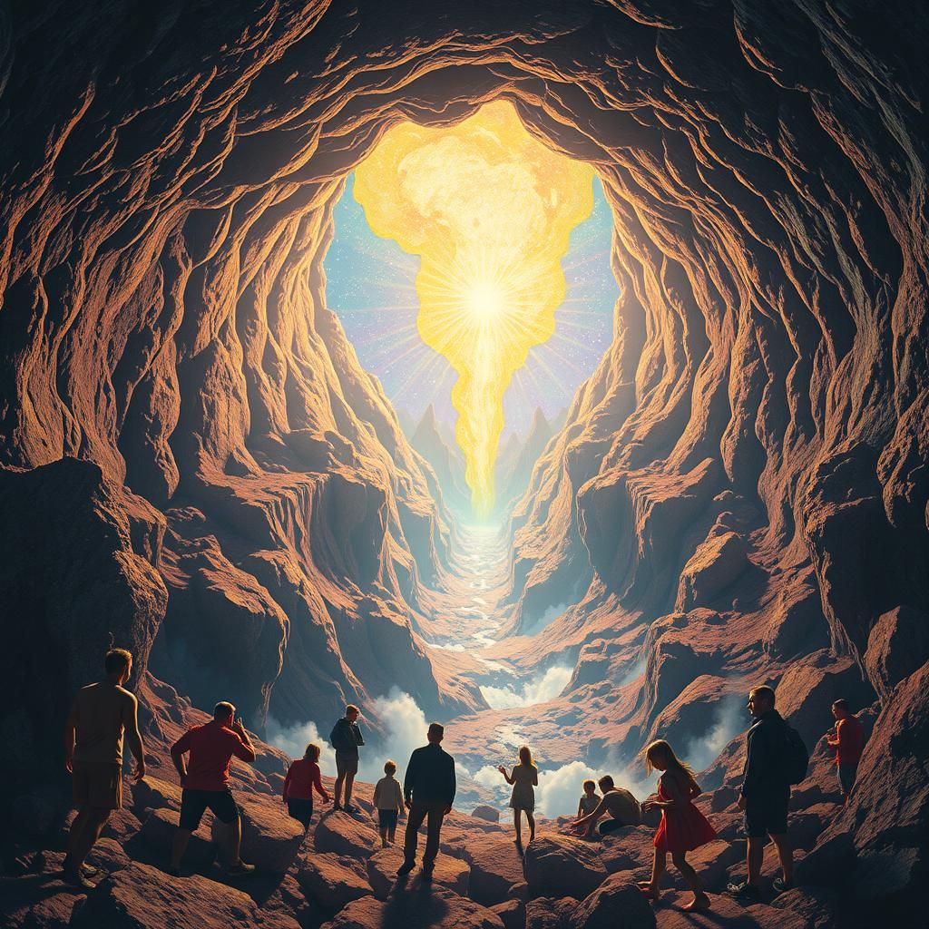 Utopian Earth Core Realm in Digital Art Style