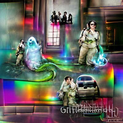 Holographic Ghostbusters Iridescent Concept Art