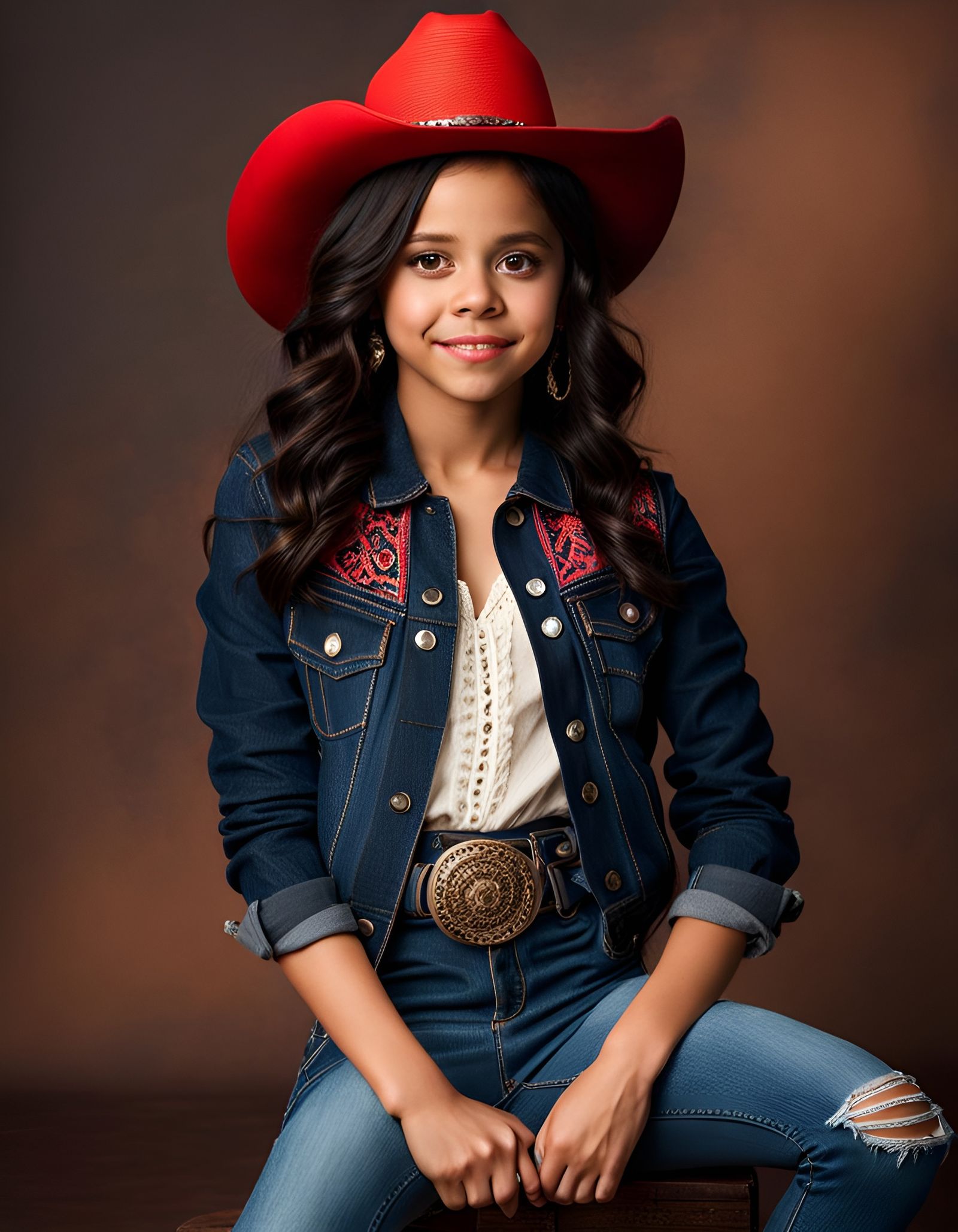 Teenage Cowgirl Full Body Portrait