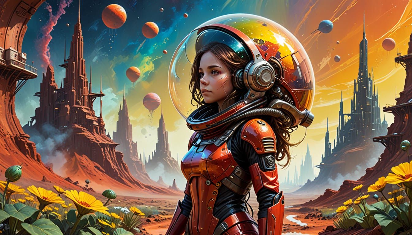 Martian Colony Life: Domes, Crops, and Steampunk Art