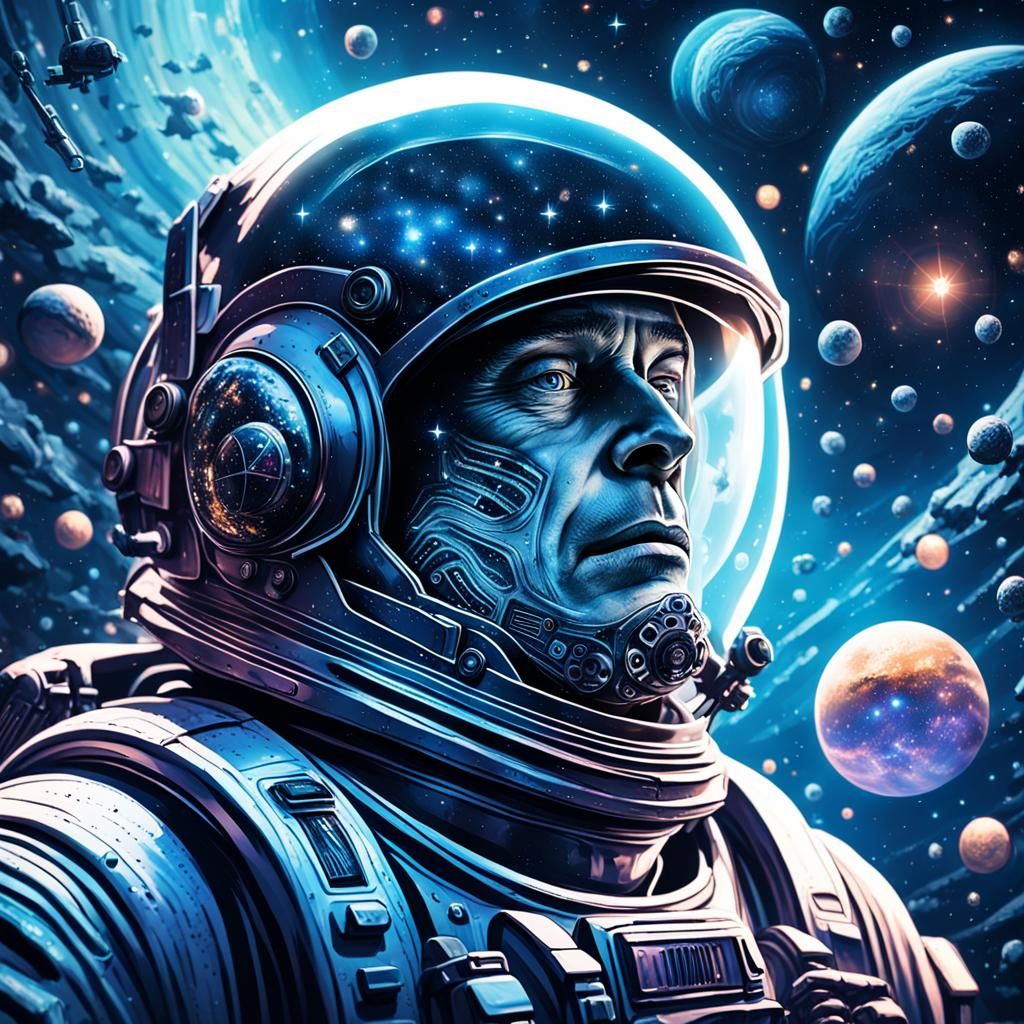 Cosmic Existentialism: Astronaut in Deep Space