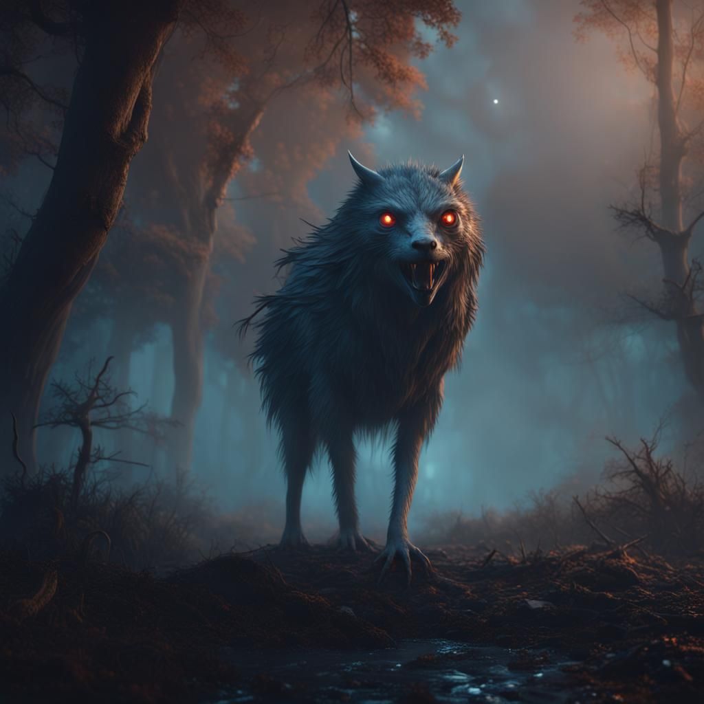 Strange Animal Appears on Foggy Night