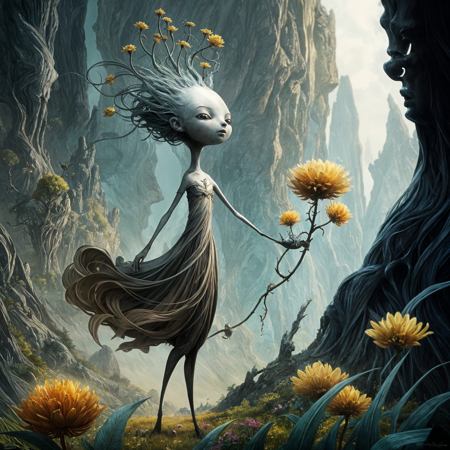 Enchanting Wisp in Surreal Valley