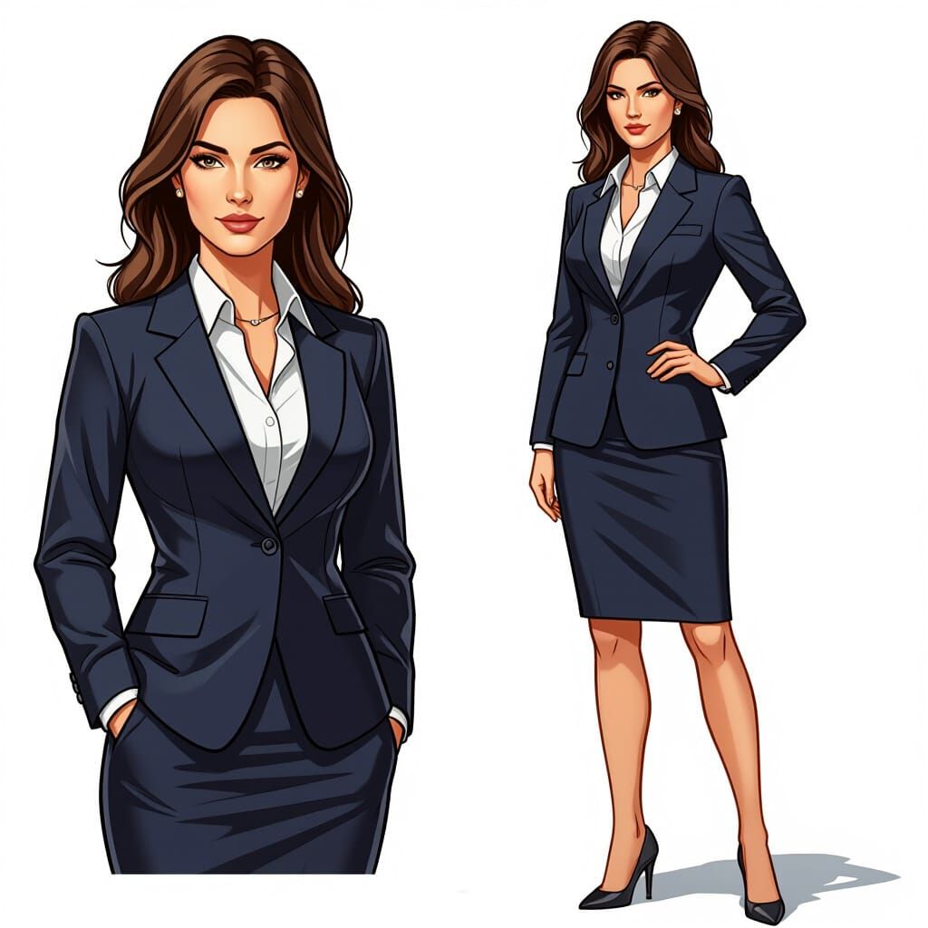 Female Office Assistants in GTA V Semi-Realistic Style