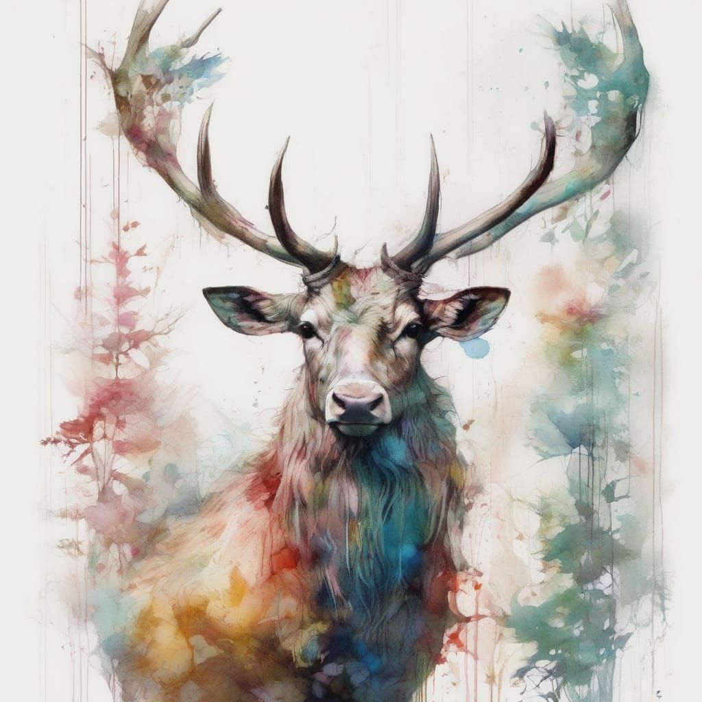 Majestic Stag in Vibrant Autumn Woodland
