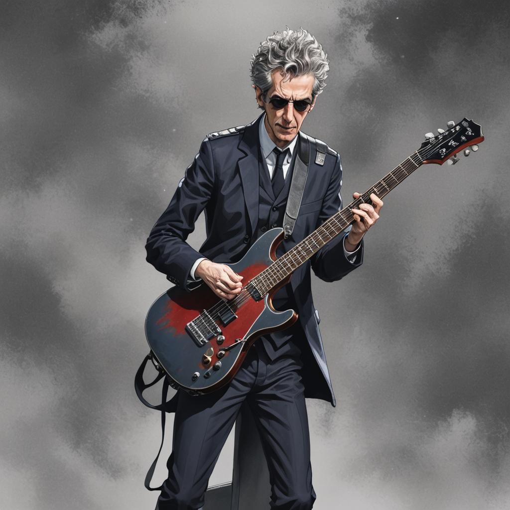 Peter Capaldi Guitar Anime Art with Sumetal