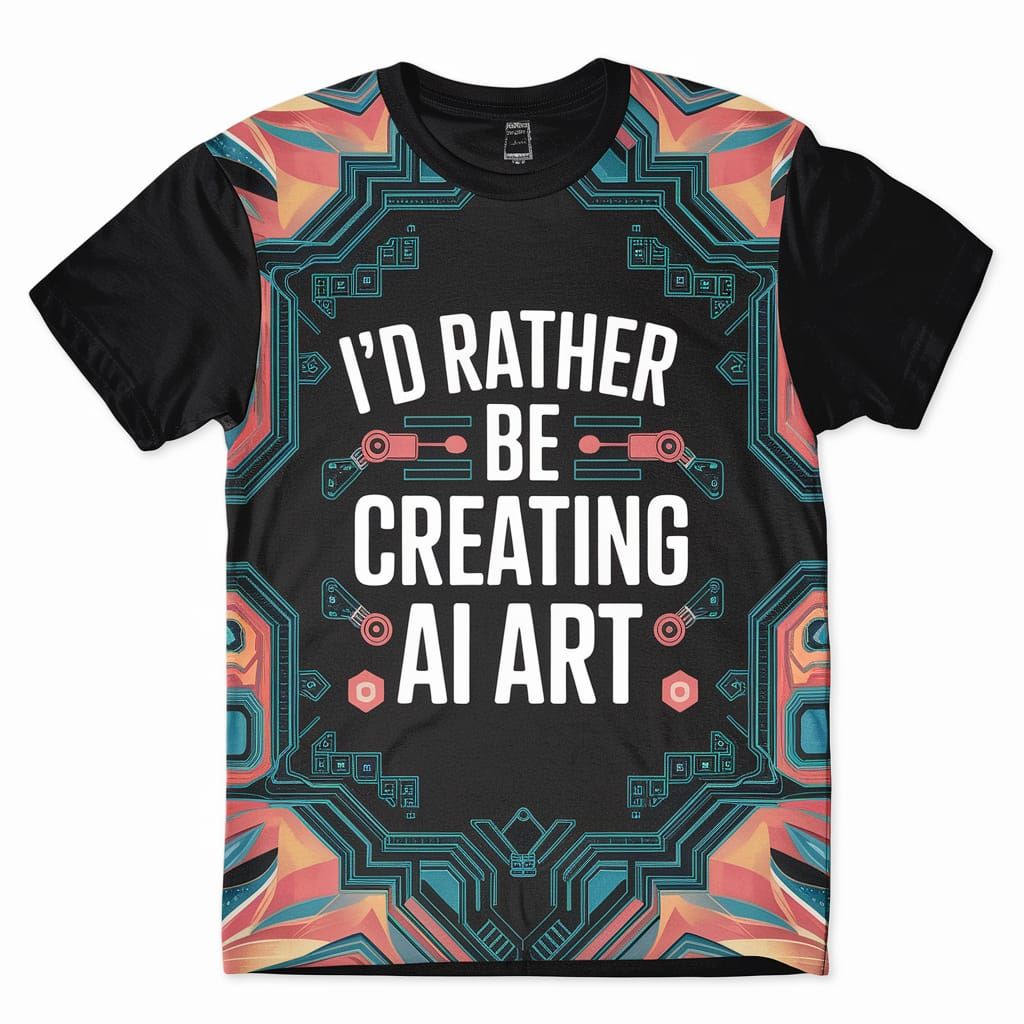 Artistic AI Enthusiast Wears Creative Expression