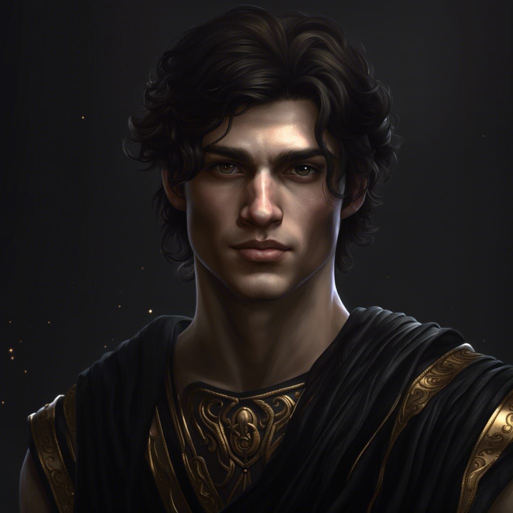 Kind Young Man in Greek Attire