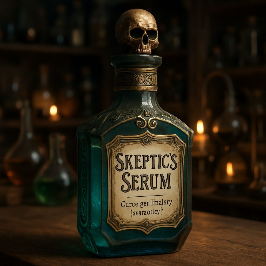 Hyperrealistic Magical Elixir in an Antique Apothecary Bottl...