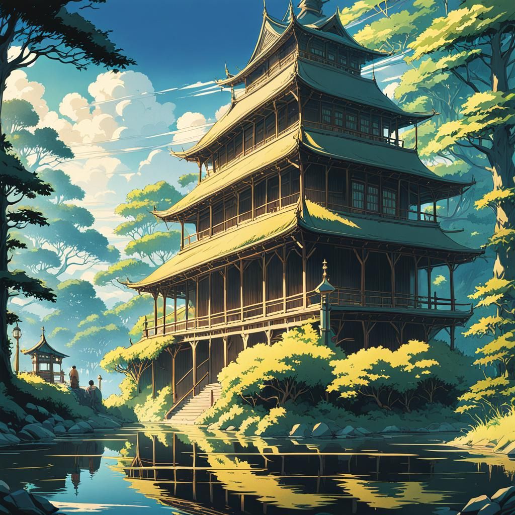 Anime Fantasy World in Studio Ghibli Style