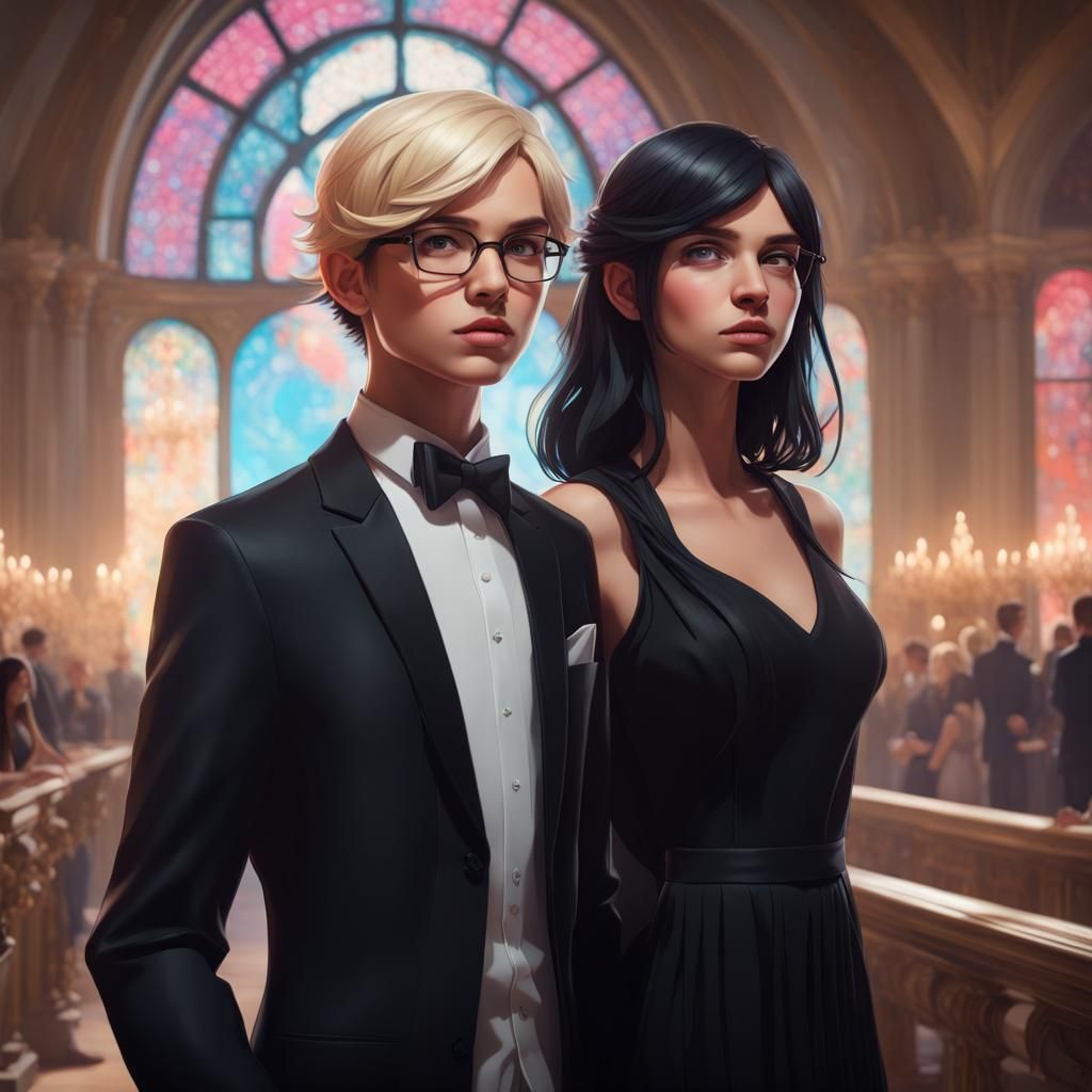 Prom Night Portrait in Hyperdetailed Digital Art