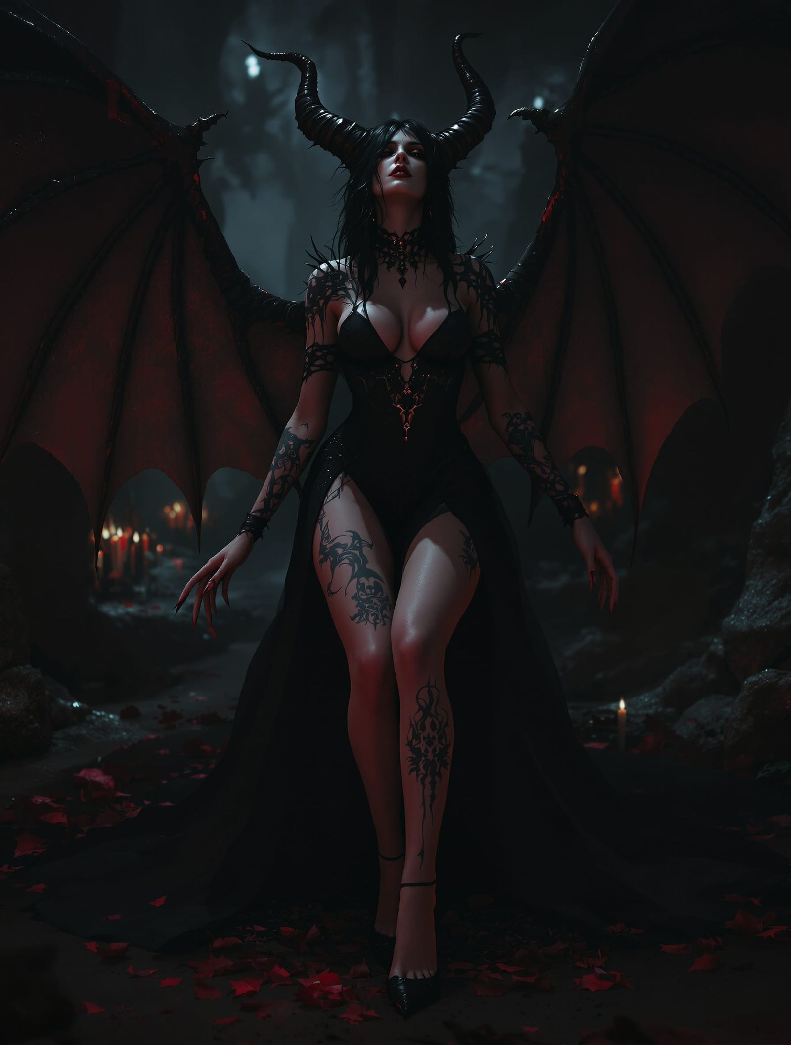 Lilith the Heart Devourer in Gothic Dress