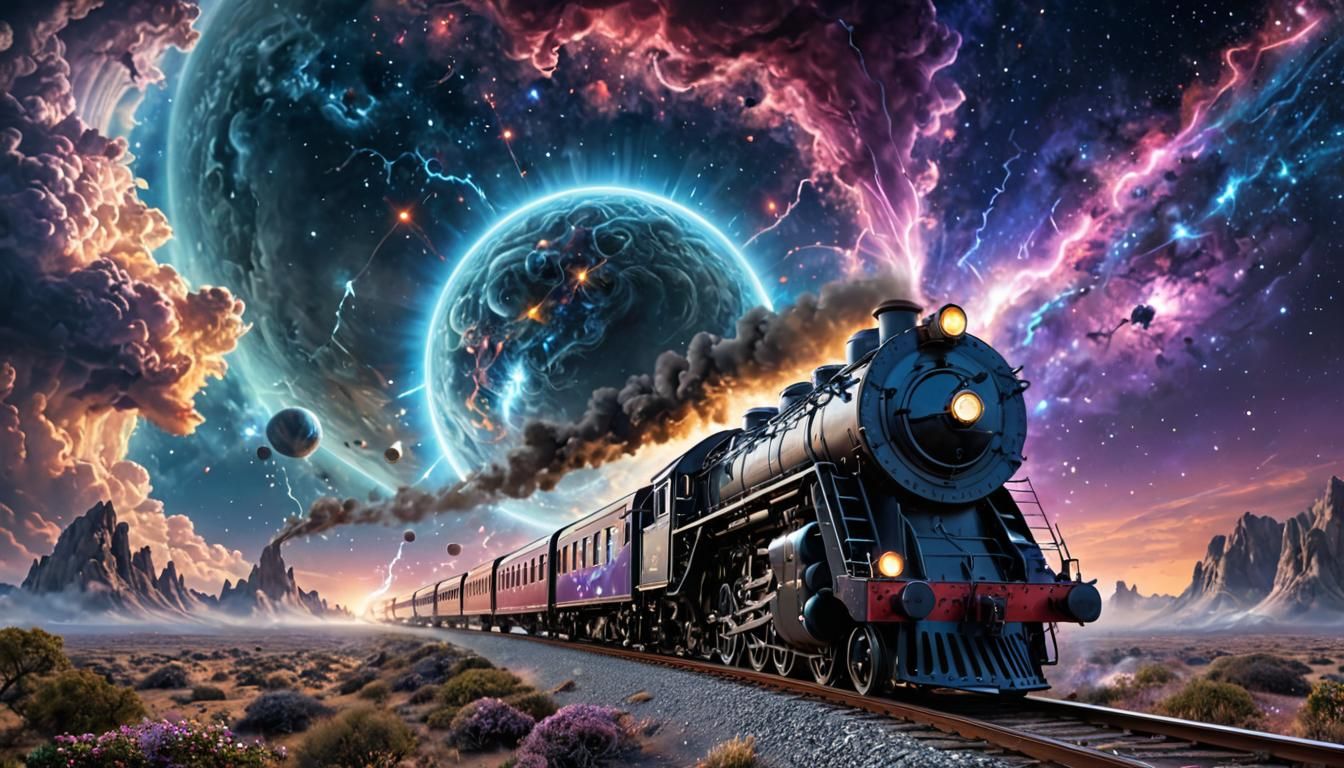 Cosmic Wormhole Reveals Steam Train Nebula