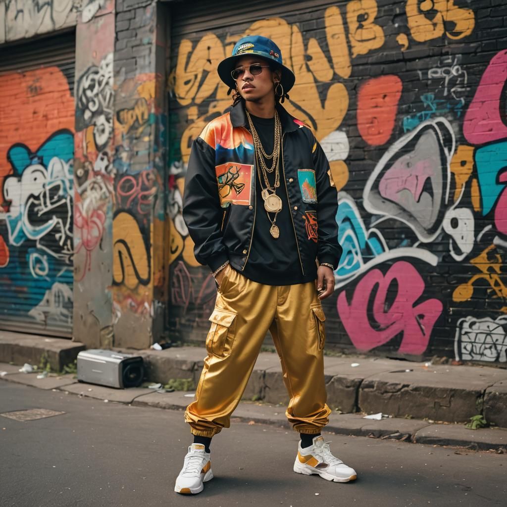 Filipino Rapper in 70s Hip-Hop Style