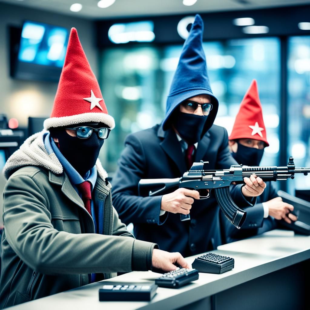 Wizards Rob Bank: Security Camera Records Heist