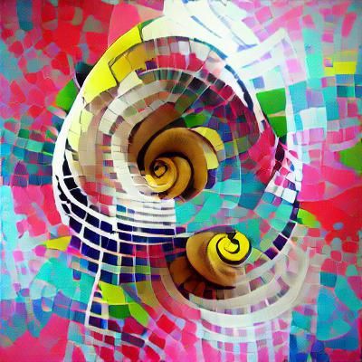 Dynamic Spiral Abstract in Pop Art Style